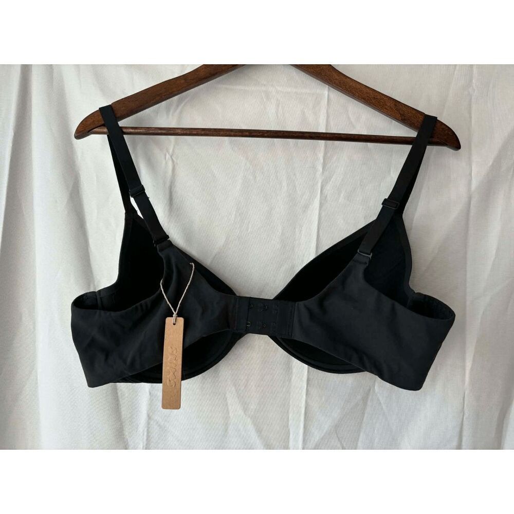 Skims Fits Everybody Scoop Plunge Bra in Onyx Womens Size 40C - Picture 2 of 2